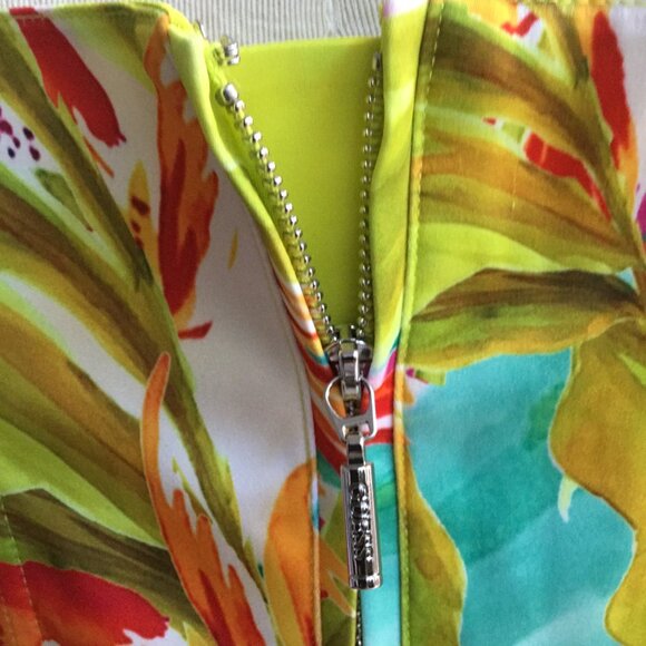 GUESS Vibrant Multicolor Printed Corset Crop Top Bustier Zip Back \Lined S - Picture 8 of 9